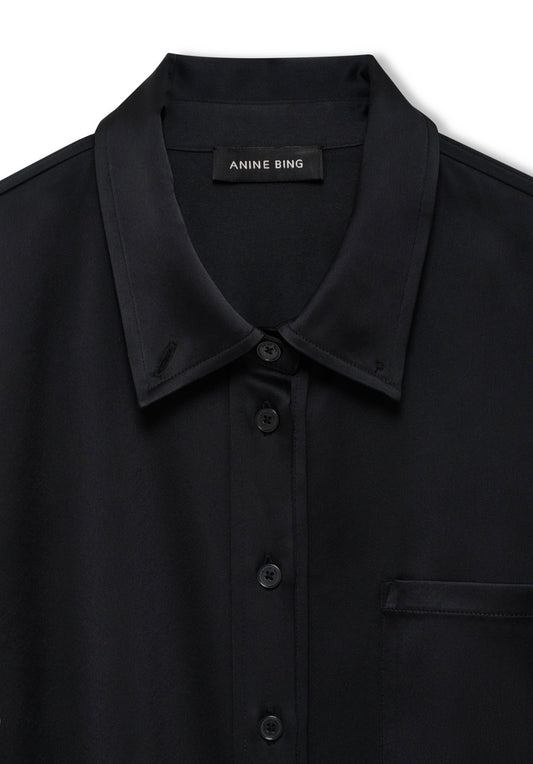 Black Scott Cropped Shirt