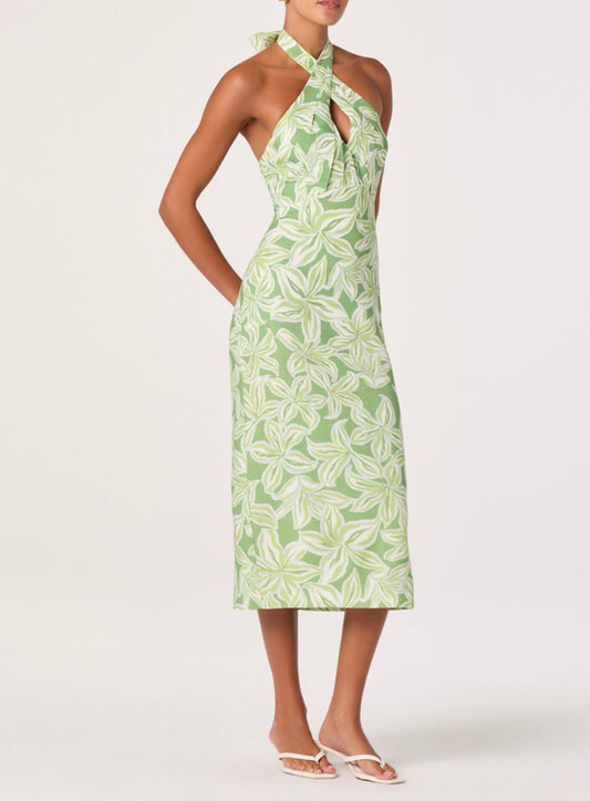 Tropical Lime Floral Anita Dress