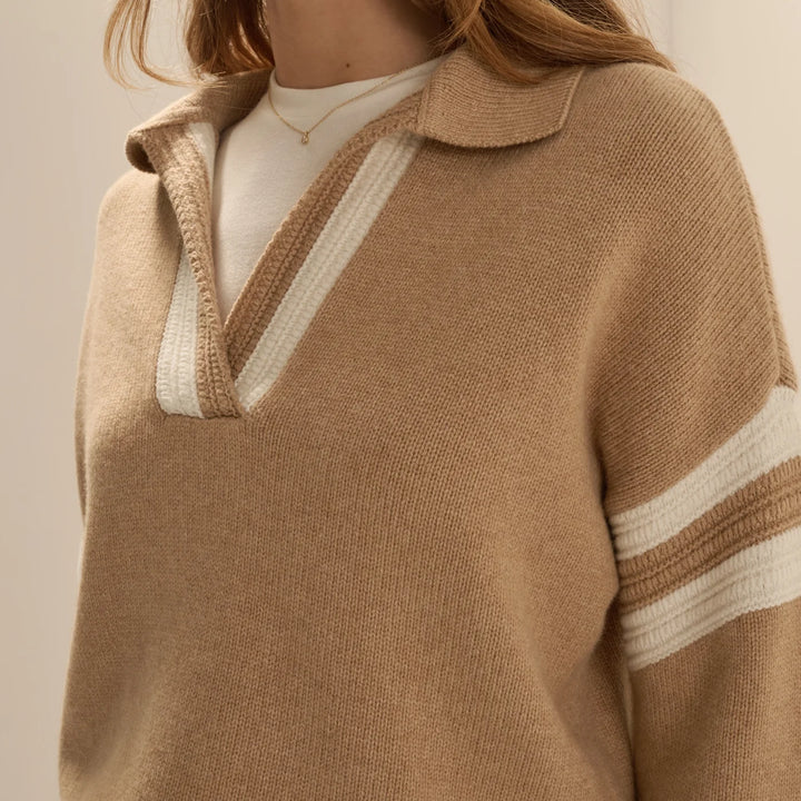 Camel Ivory Grace Sweater