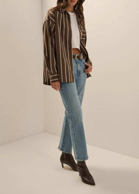 Ganache White Striped Beau Shirt