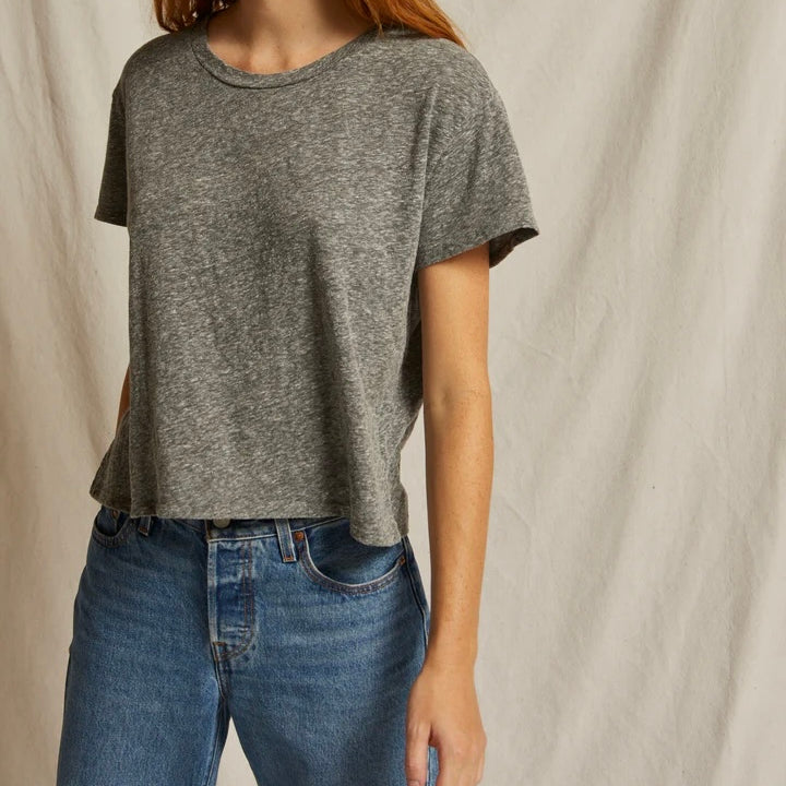 Heather Grey Harley Boxy Crew Tee
