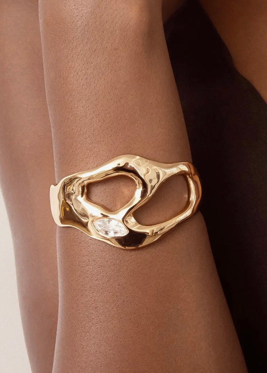 Gold Statement Luxe Cuff
