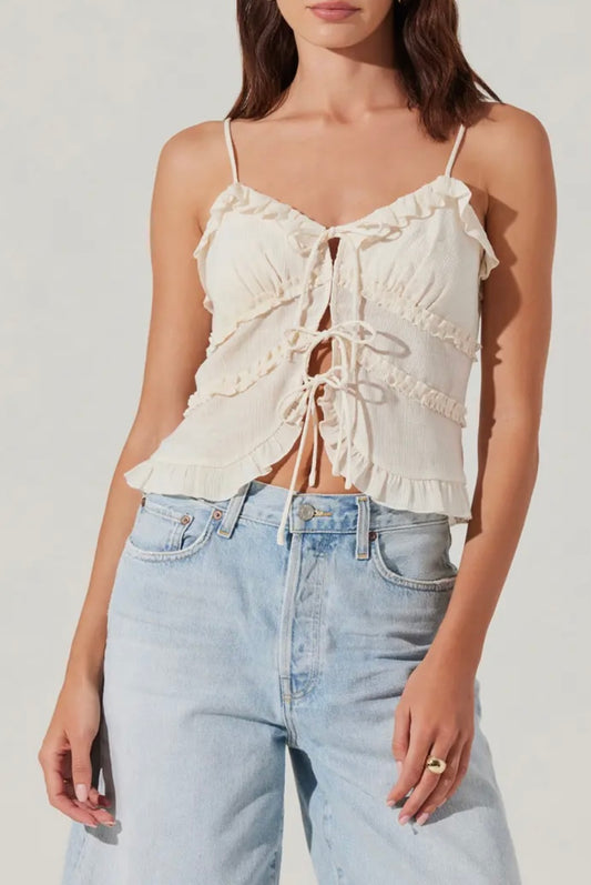 Isla Tie Front Top