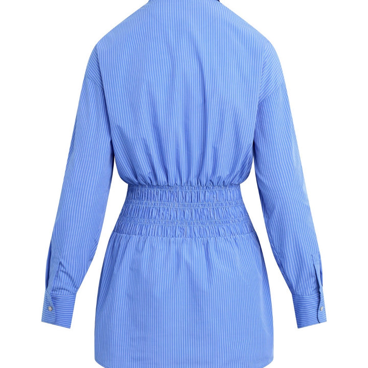 Blue Stripe Waist Not Mini Dress