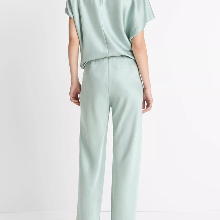 Aloe Stone Fluid Satin Bias Pant