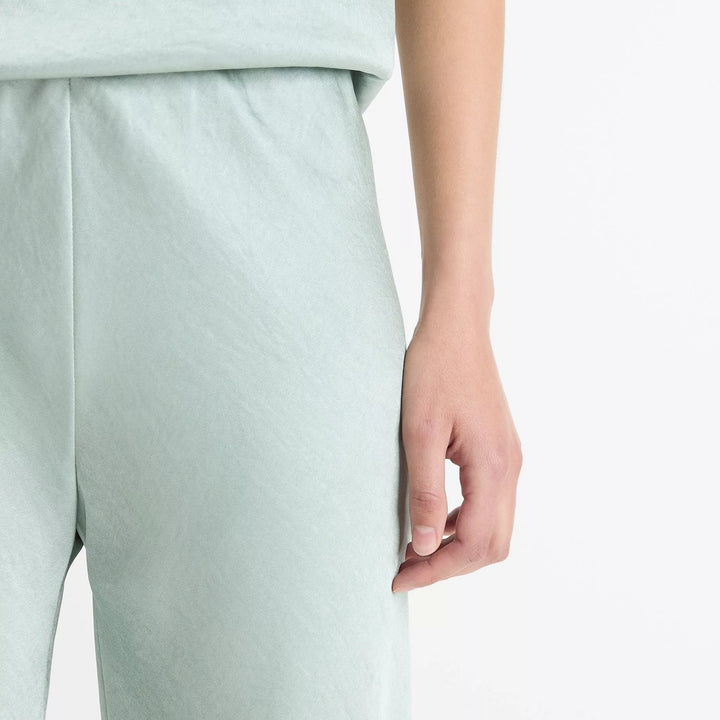 Aloe Stone Fluid Satin Bias Pant