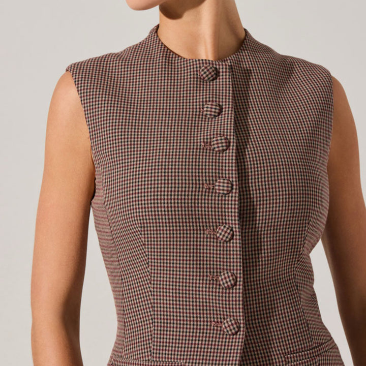 Brown Plaid Giselle Vest