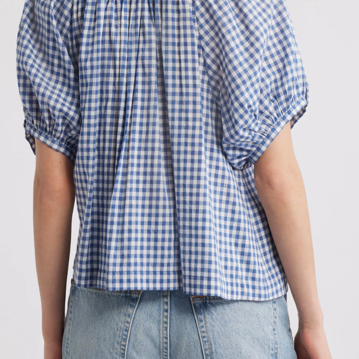 Blue Gingham June Top