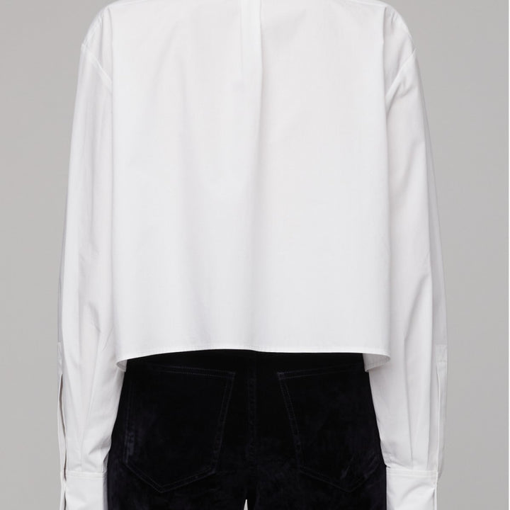 White Cropped Cam Top