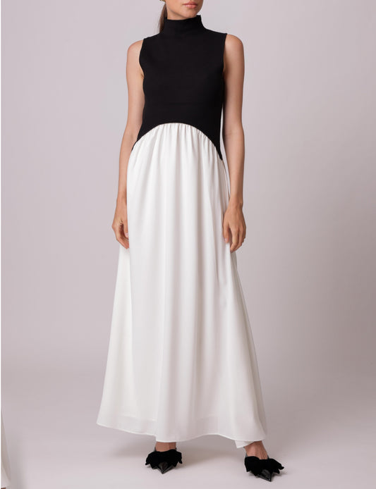 Black/Cream Masha Maxi Dress