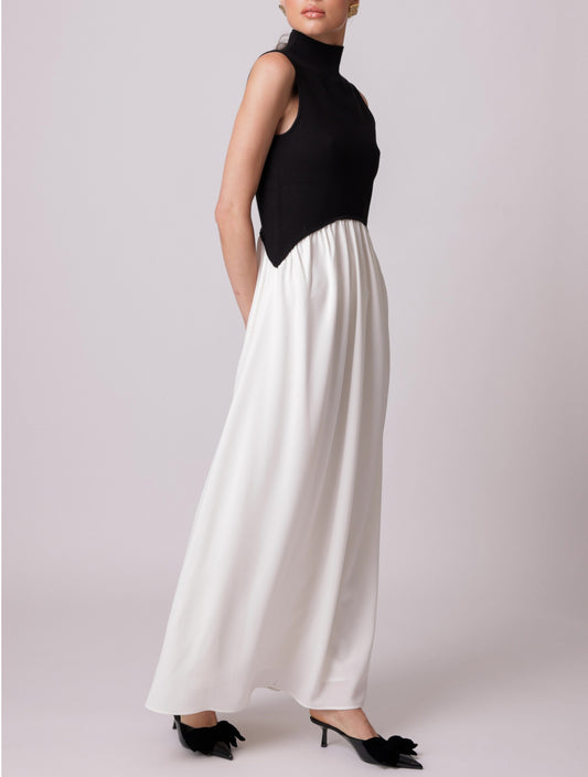 Black/Cream Masha Maxi Dress