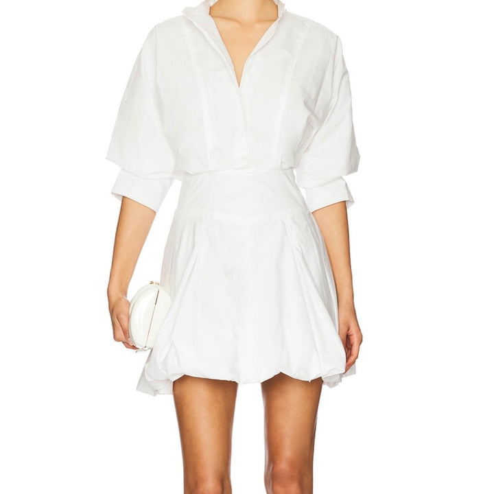 White Effie Bubble Mini Dress