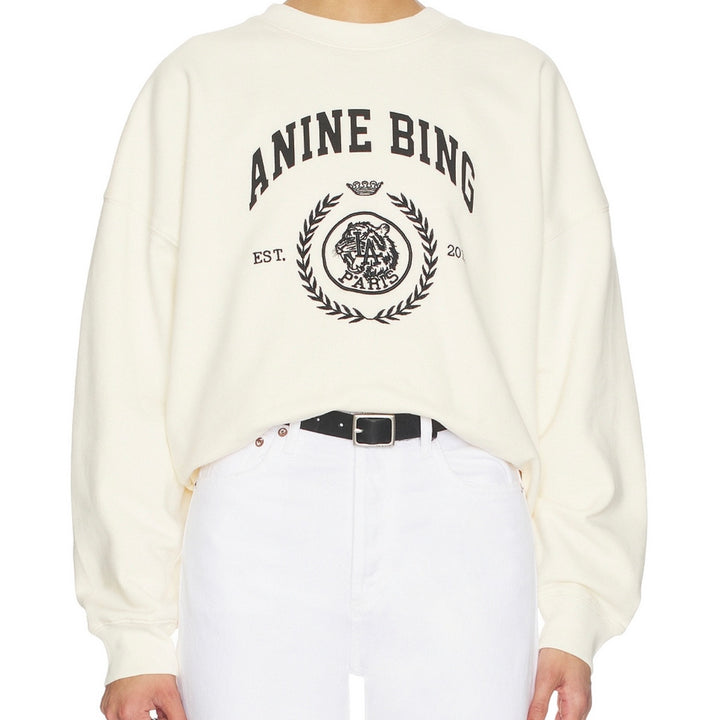 Cream Miles Collegiate Sweatshirt