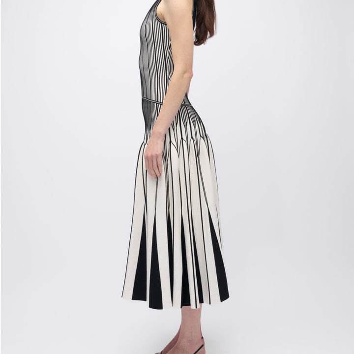 Black Multi Oaklen Midi Dress