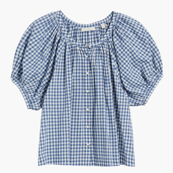 Blue Gingham June Top