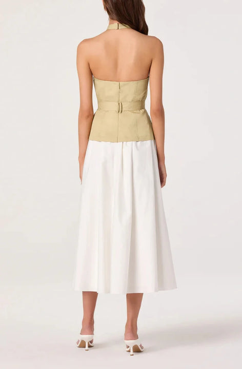 Khaki Aleda Midi Dress