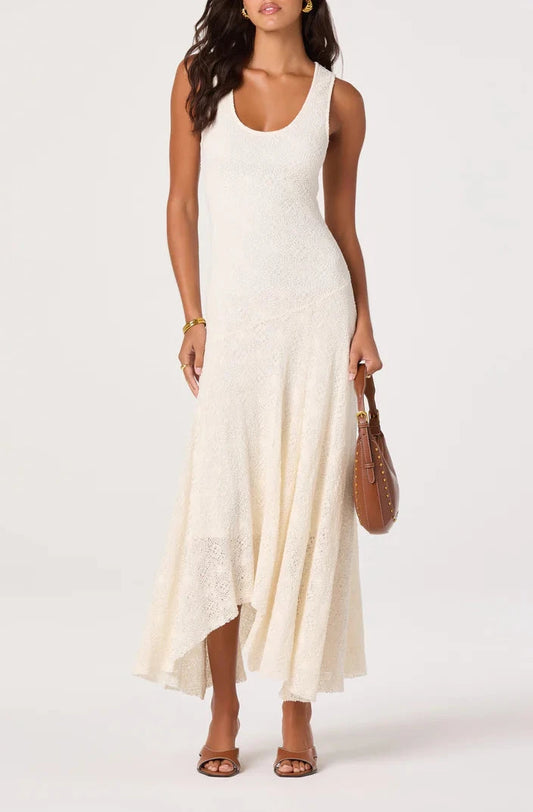 Cream Lace Knit Freida Dress