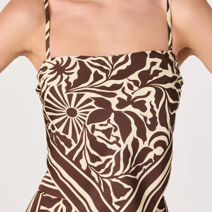 Brown Tropical Eva Top