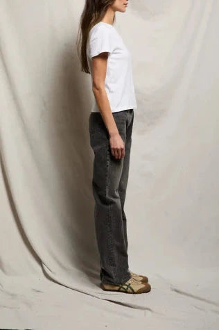 White Vintage Recycled Cotton Fitted Tee