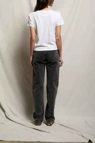 White Vintage Recycled Cotton Fitted Tee