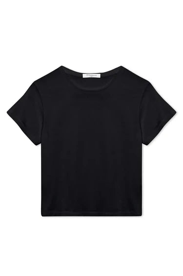 Black Vintage Recycled Cotton Fitted Tee
