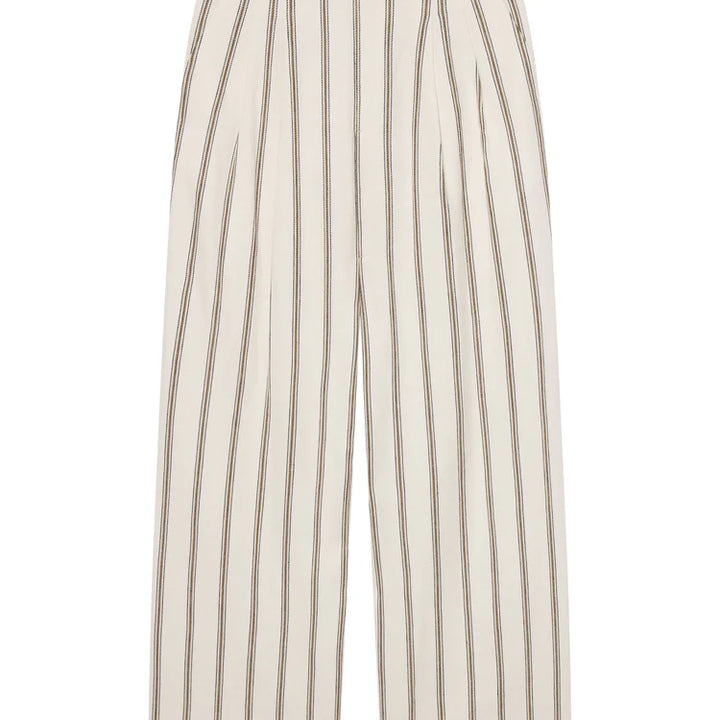 Cream Stripe Charles Pant