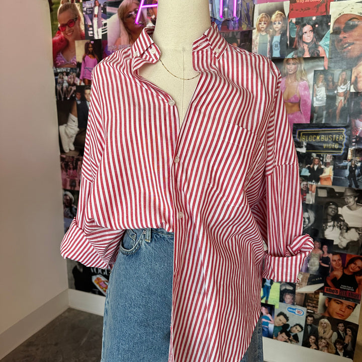 Phoebe Red Striped Shirt