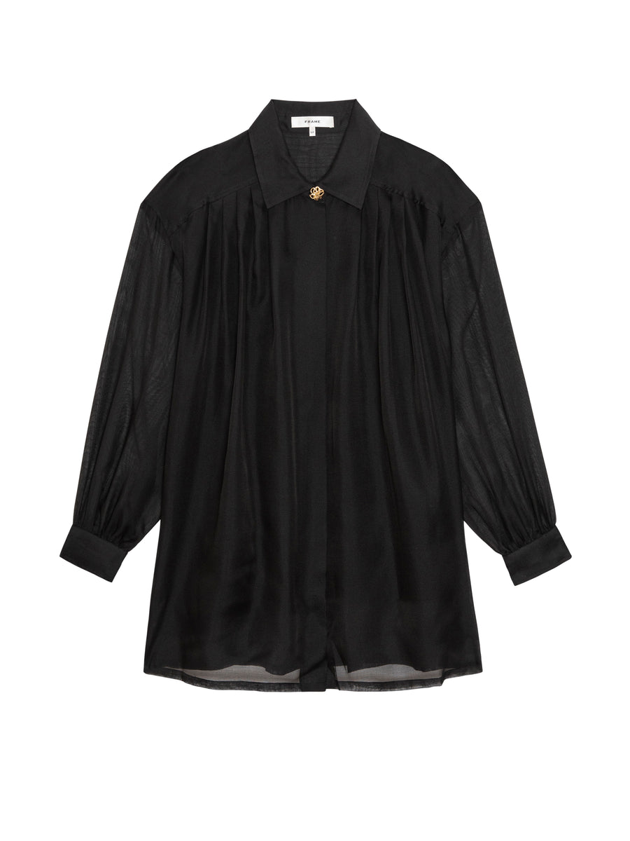 Black Organza Swing Dress
