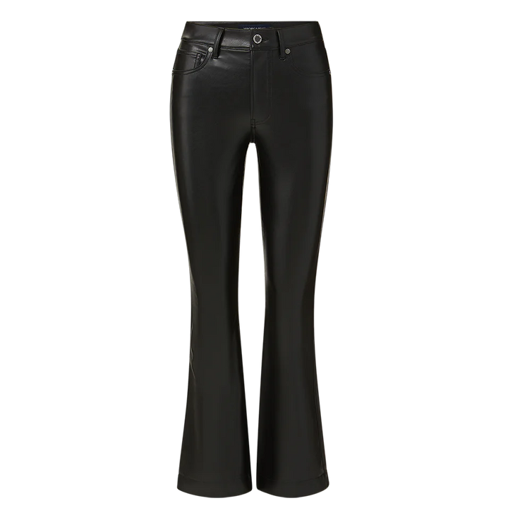 Black Carson High Rise Ankle Flare Jean