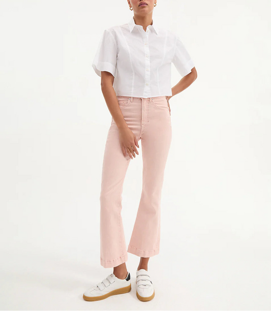 Pink Carson High Rise Ankle Flare