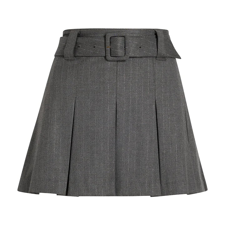 Gray Pinstripe Toni Skirt