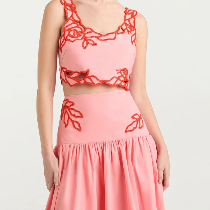 Pink Peonies Bonita Top