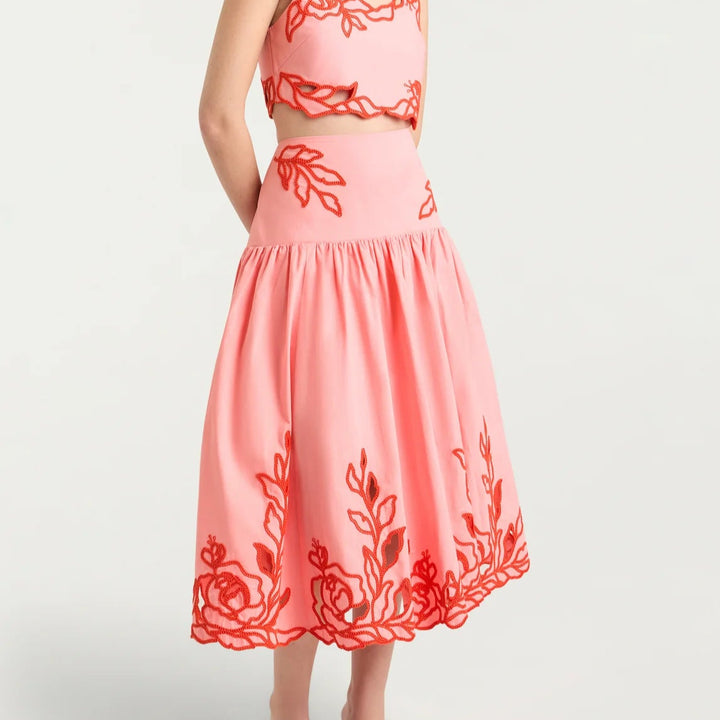 Pink Peonies Tilda Skirt