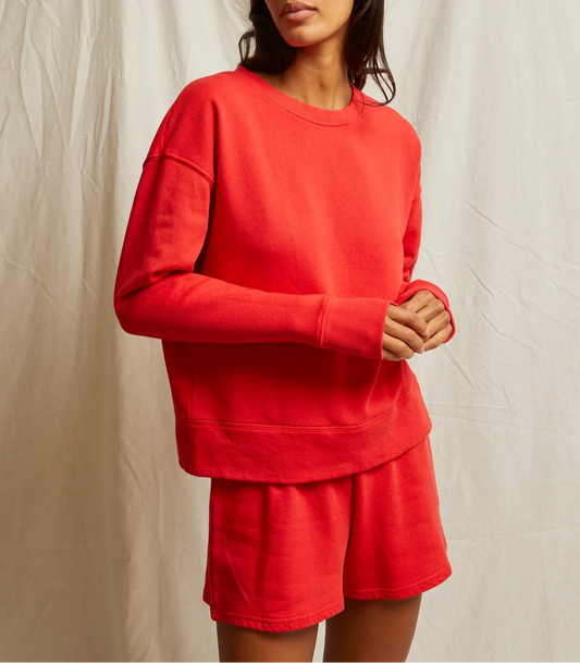 Poppy Red Tyler French Terry Pullover