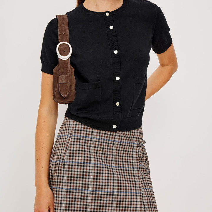 Mocha Check Nial Skirt