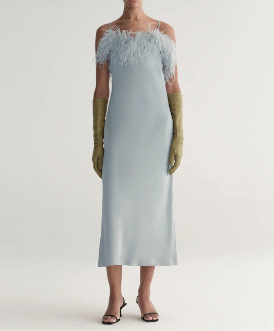 Slate Blue Odette Midi Dress