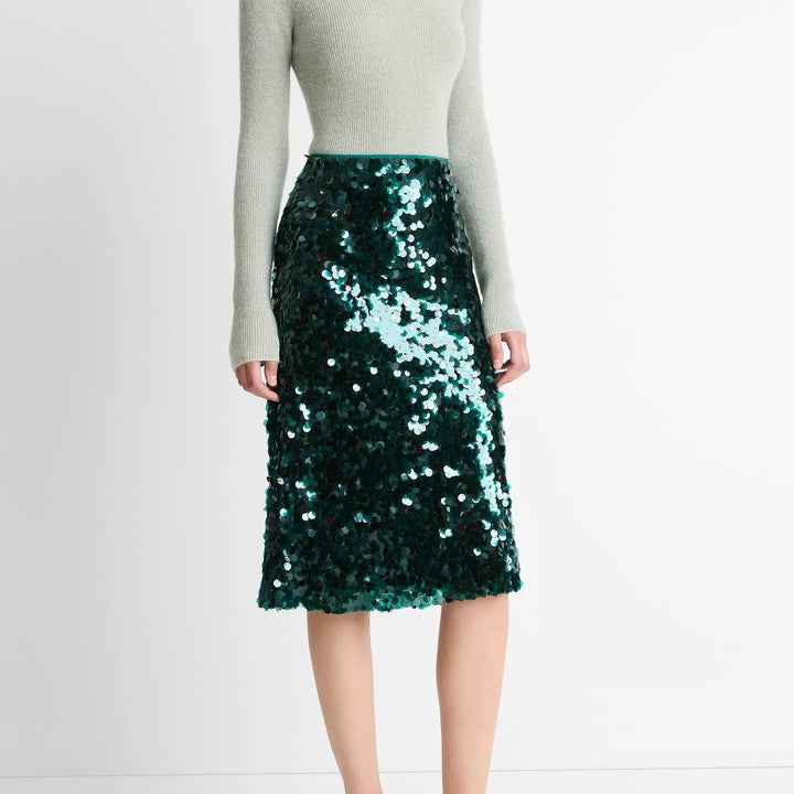 Juniper Paillette Bias Skirt