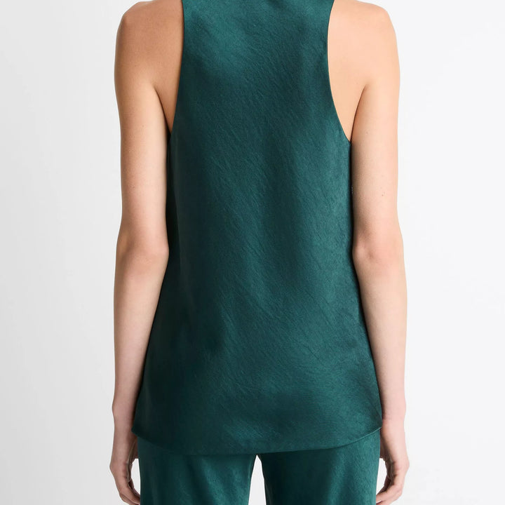 Juniper Fluid Satin Scarf Top