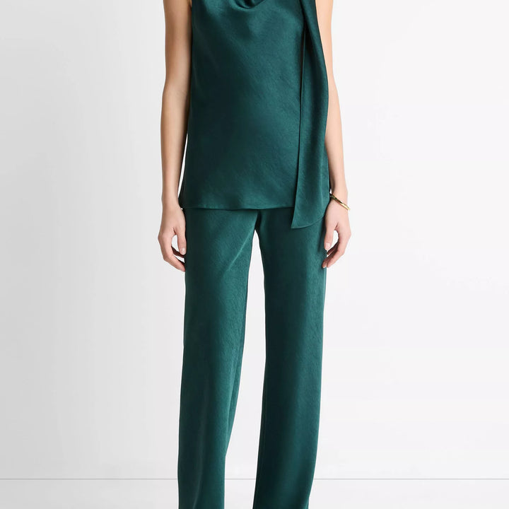 Juniper Fluid Satin Scarf Top