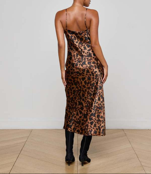 Seridie Leopard Slip Dress