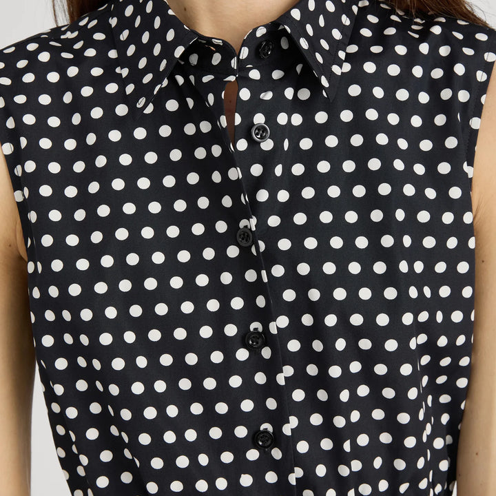 Black Polka Dot Top