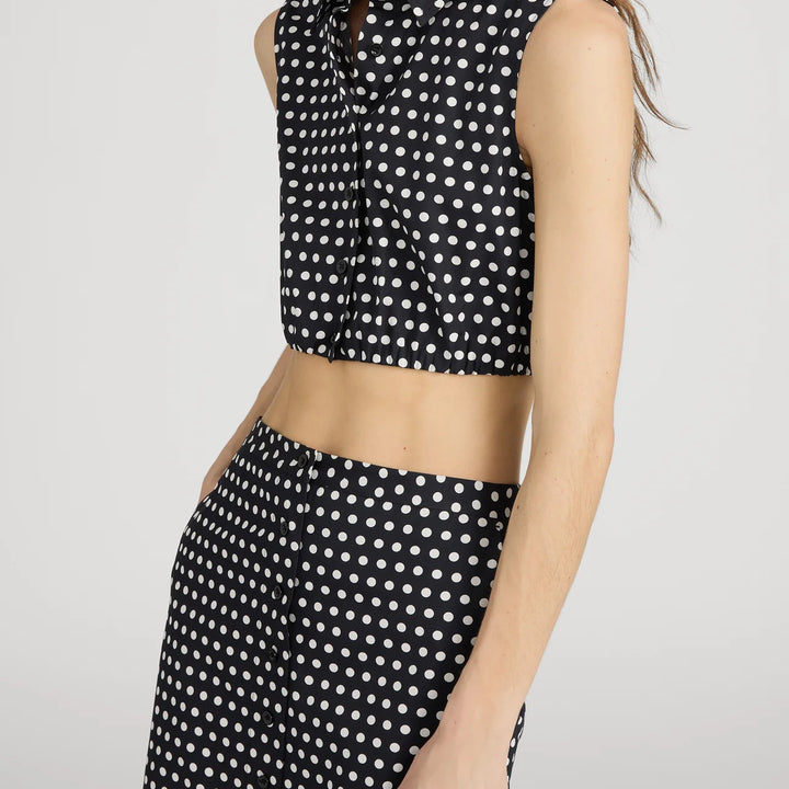 Black Polka Dot Top