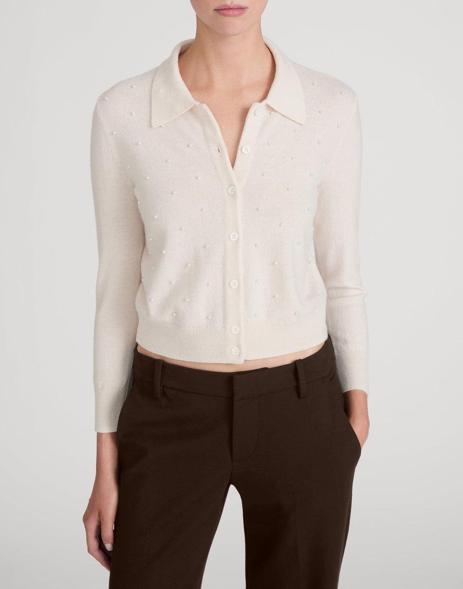 Cream Pearl Cardi