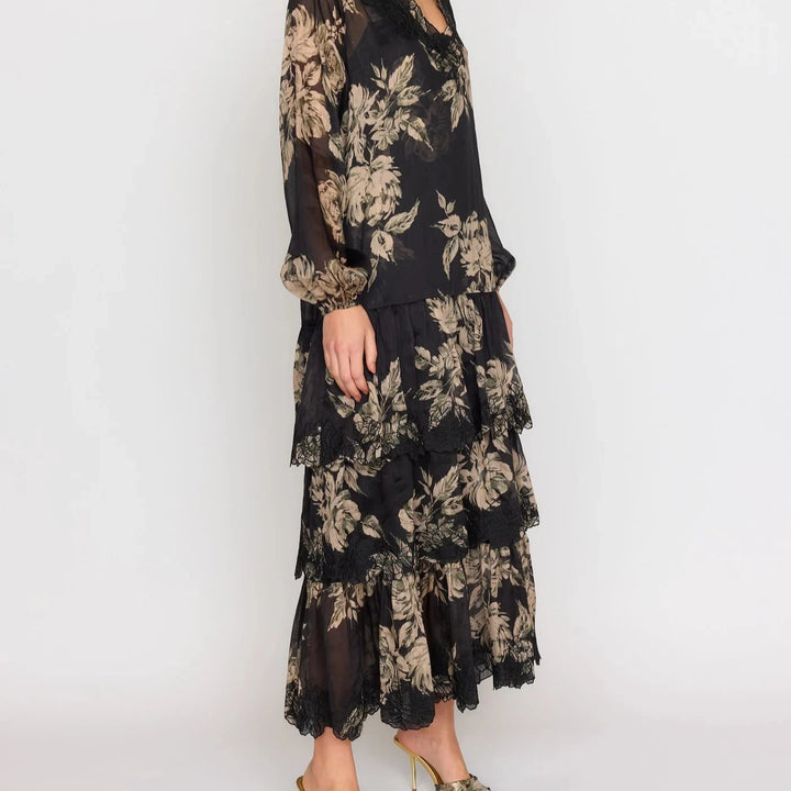 Black Rose Anastasia Midi Dress