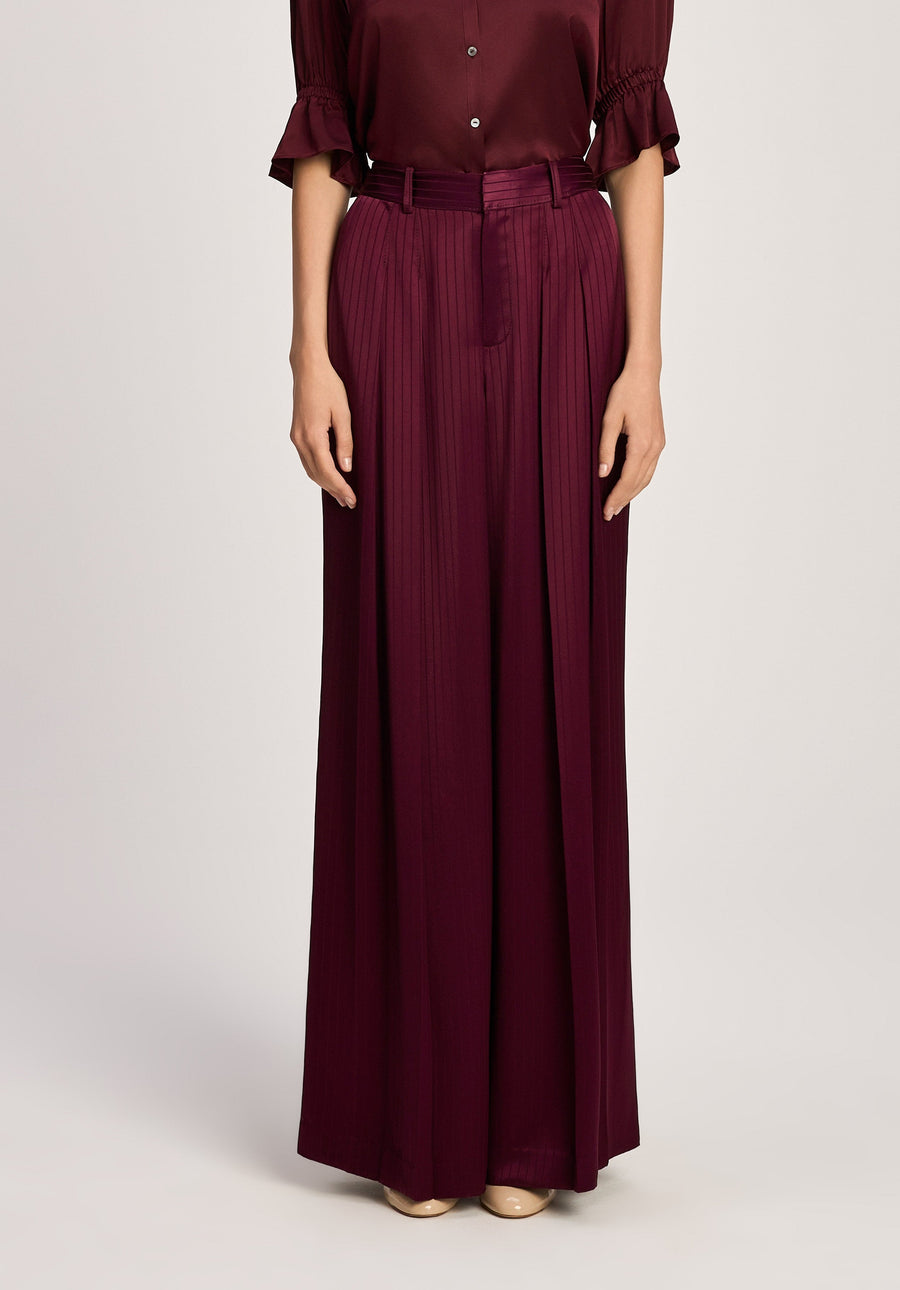 Black Cherry Satin Marne Pant