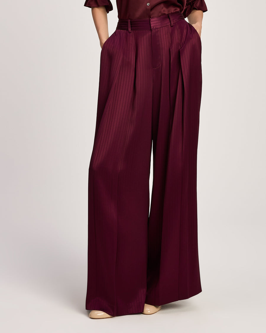 Black Cherry Satin Marne Pant