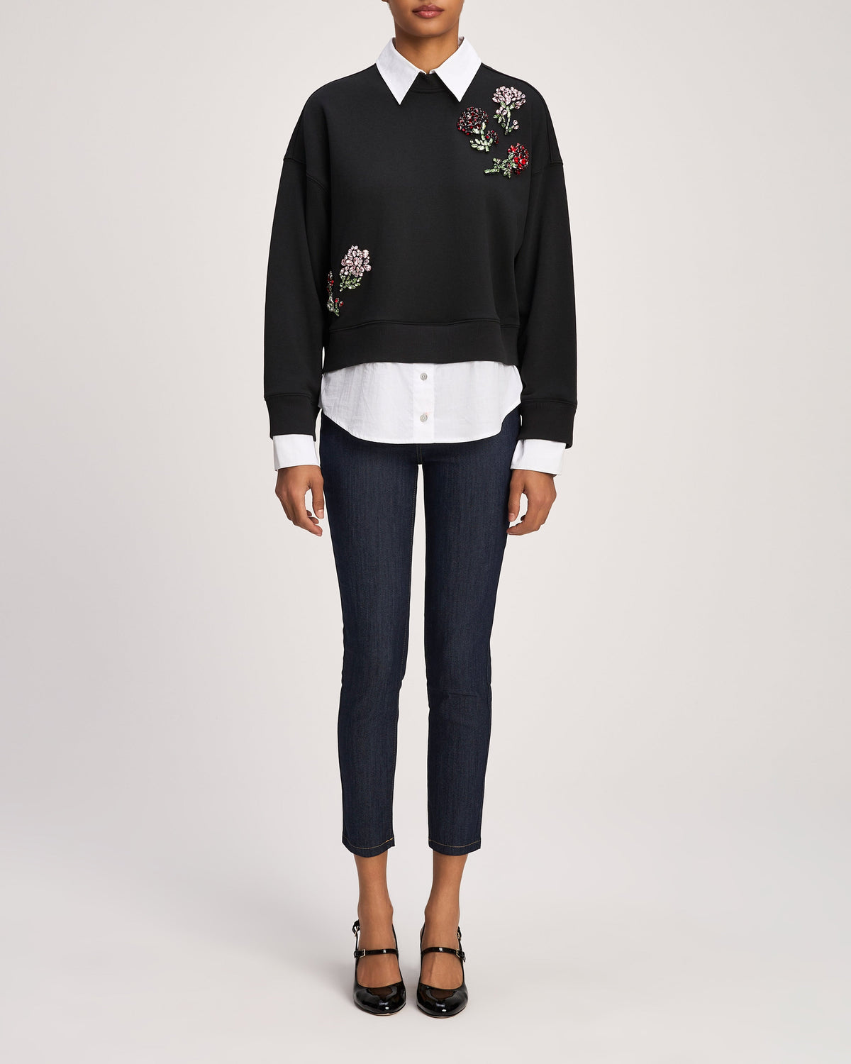 Rhinestone Roses Justina Pullover