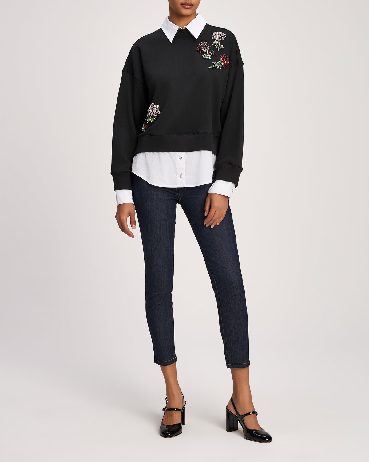 Rhinestone Roses Justina Pullover
