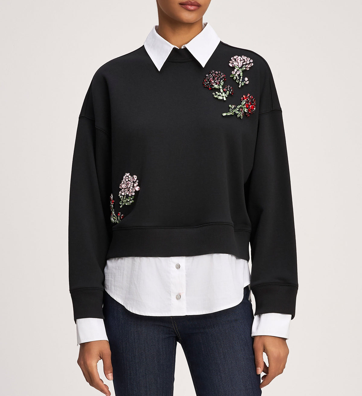 Rhinestone Roses Justina Pullover