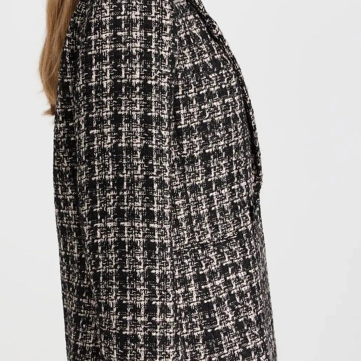 Ivory/Black Madeline Tweed Blazer